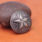 6pc 34*34mm Silver Western Star Flower Horse Saddle Tack Headstall Conchos