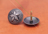 6pc 34*34mm Silver Western Star Flower Horse Saddle Tack Headstall Conchos