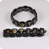 6pc Angel Hematite Rosary Bracelet Religious Jewelry