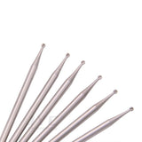 6pc Carbide Tungsten Steel Round Burs Dental Jewelry Engraving Carving Tools
