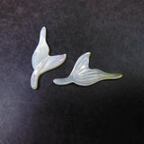 6pc Tiny Whale Tail Shell Bead Sea Shell Beads For Jewelry Making 12x24mm