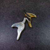 6pc Tiny Whale Tail Shell Bead Sea Shell Beads For Jewelry Making 12x24mm