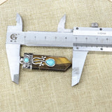 7 Chakra Tiger Eye Crystal Point Pendulum Healing Pendant