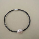 6pcs Baroque Pearl Leather Rope Bracelet