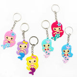 6pcs 11pcs Creative Unicorn Keychain PVC Soft Plastic Cartoon doll bag pendant