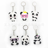 6pcs 11pcs Creative Unicorn Keychain PVC Soft Plastic Cartoon doll bag pendant