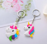 6pcs 11pcs Creative Unicorn Keychain PVC Soft Plastic Cartoon doll bag pendant