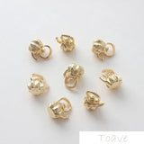 6pcs 14K Small Kettle Pendant DIY Material Accessories