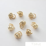 6pcs 14K Small Kettle Pendant DIY Material Accessories