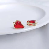 6pcs 14K Plated Heart CZ Charms DIY Jewelry Making