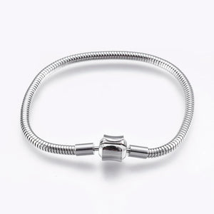 6pcs European Style Chains DIY Bracelets Component Finding with Heart Clasps