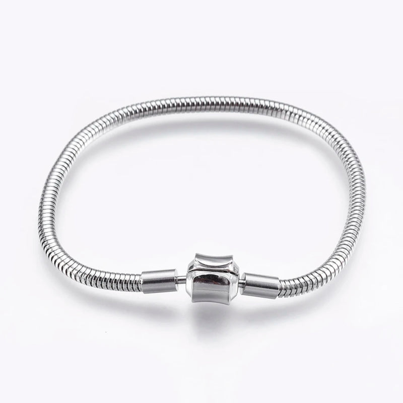 6pcs European Style Chains DIY Bracelets Component Finding with Heart Clasps