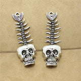 6pcs Vintage Steampunk Fish Charms for Jewelry Making D1028