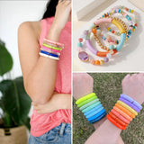 6pcs 20colors Acrylic Tube Beads for Bracelet Jewelry Making DIY 34.5x13x11mm