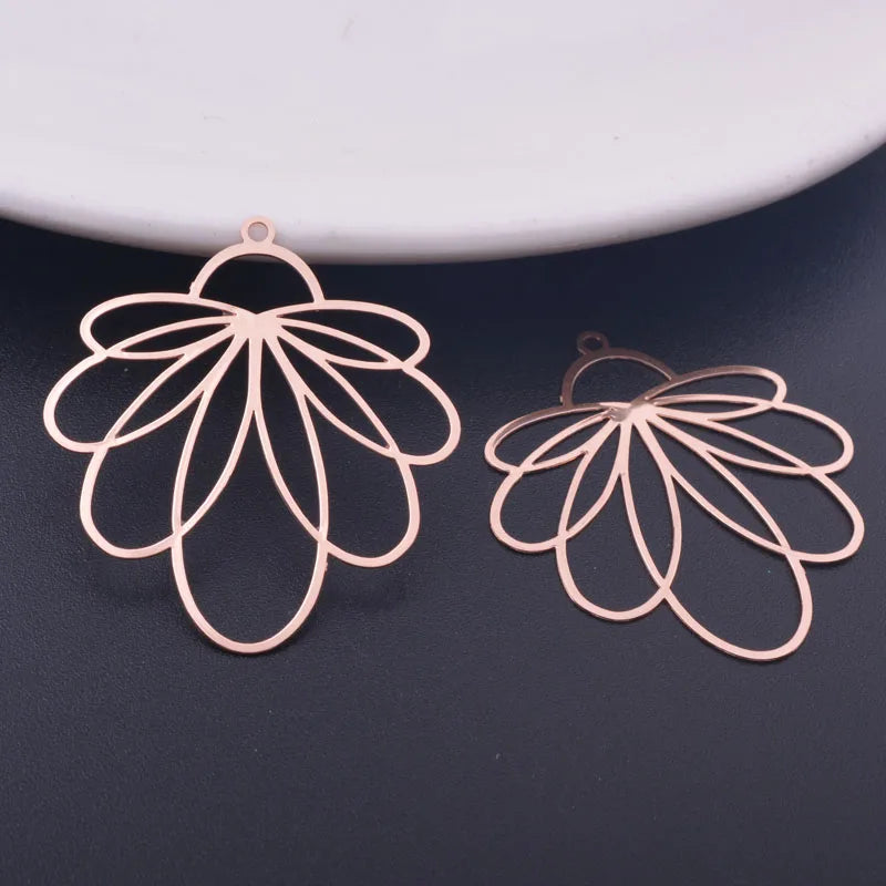 6pcs Rose Earring Drop Charms Silver DIY Jewelry Making