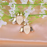 6pcs 35*27mm Queen Face 3D Resin Metal Charms for DIY Jewelry Making
