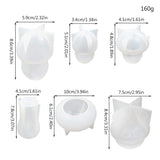6pcs 3D Crystal Mushroom Silicone Mold for Epoxy Resin Crafts