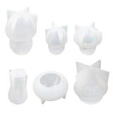 6pcs 3D Crystal Mushroom Silicone Mold for Epoxy Resin Crafts