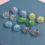 6pcs 3D Umbrella Acrylic Charms Pendant for Jewelry Making