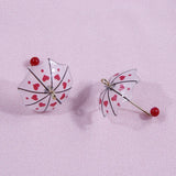 6pcs 3D Umbrella Acrylic Charms Pendant for Jewelry Making