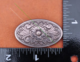 6pcs 43*26MM Gothic Celtic Flower Oval Leather Belt Conchos