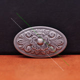 6pcs 43*26MM Gothic Celtic Flower Oval Leather Belt Conchos