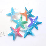6pcs 50mm Starfish Resin Charms Nautical Sea Star Earring Keychain Pendant