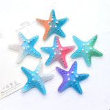 6pcs 50mm Starfish Resin Charms Nautical Sea Star Earring Keychain Pendant