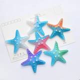 6pcs 50mm Starfish Resin Charms Nautical Sea Star Earring Keychain Pendant