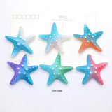 6pcs 50mm Starfish Resin Charms Nautical Sea Star Earring Keychain Pendant