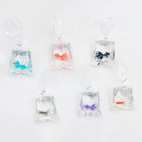 6pcs Goldfish Resin Charms For Earrings Fish in Water Bag EarDrop DIY