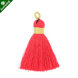 Set of 6 Mini Tassels in Pantone Colors for Jewelry Making