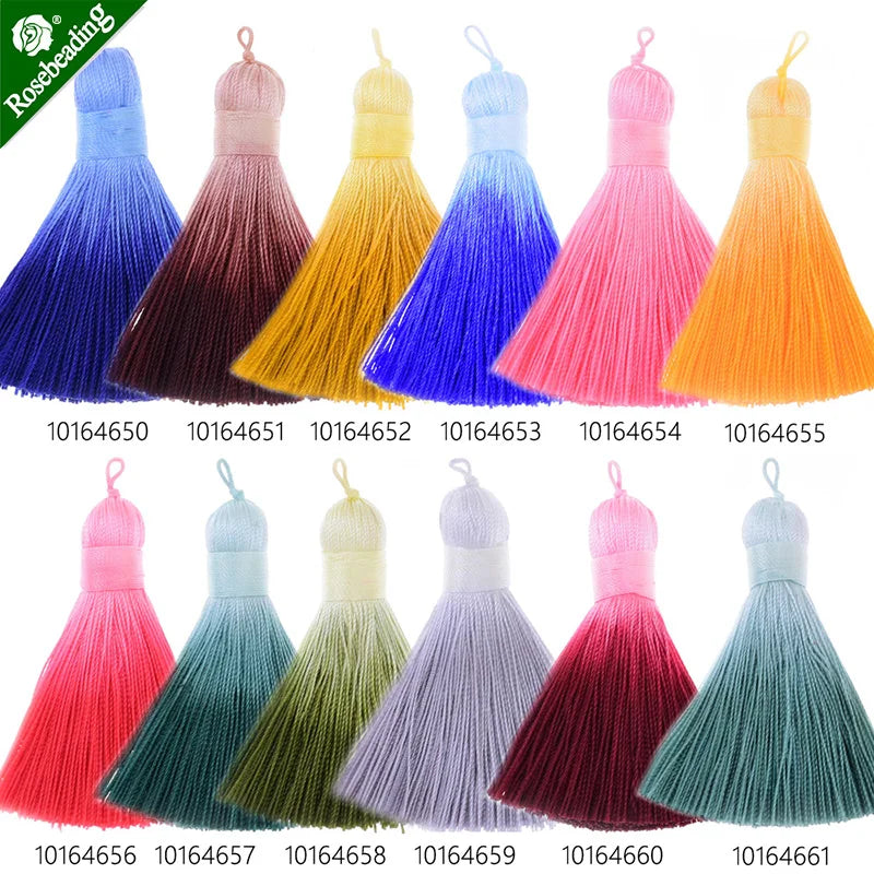 6pcs Short Tassels for Jewelry Making, Mini Tassels in Pantone Colors