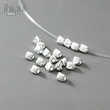 6pcs 925 Sterling Silver Triangle Spacer Beads for DIY Jewelry Making