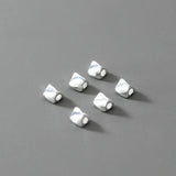 6pcs 925 Sterling Silver Triangle Spacer Beads for DIY Jewelry Making