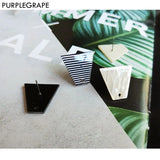 6pcs Acrylic Ear Pin Diy Earrings Jewelry Material Retro