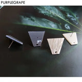 6pcs Acrylic Ear Pin Diy Earrings Jewelry Material Retro
