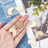 6pcs Africa Map Charm with Word Pendants Stainless Steel Charms