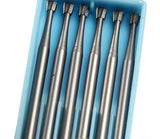 6pcs Alloy Tungsten Steel Round Burs Carving End Mill Woodworking Router Bit