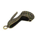 6pcs Antique Bronze 3D High Heel Shoe Charms Pendant