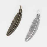 6pcs Feather Pendants for Jewelry Making DIY Necklace Accessories