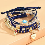 6pcs Bohemian Tassel Charm Beaded Bracelet Set Women Jewelry
