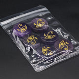 6pcs Round Amethyst Guardian God Reiki Healing Agate Gems
