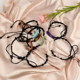 6pcs Chakra Bridge Stone Bar Yoga Bracelet Crystal Beads Lace-up Rainbow