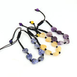 6pcs Braided Chakra Heart Stone Yoga Bracelet Crystal Beads Women Jewelry