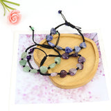 6pcs Chakra Heart Stone Yoga Bracelet Crystal Beads Lace-up Strand Women Jewelry