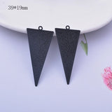 6pcs Brass Red Triangle Charms Big Pendant DIY Earring Jewelry Findings