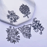6pcs Brass Flower And Leaf Charms DIY Earring Pendant Jewelry Findings