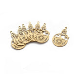6pcs Brass Eye Charms Witchcraft Celestial Pendant DIY Jewelry Making