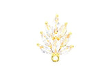 6pcs CZ Leaves Earring Studs, Real Plated, Leaf Stud Earrings